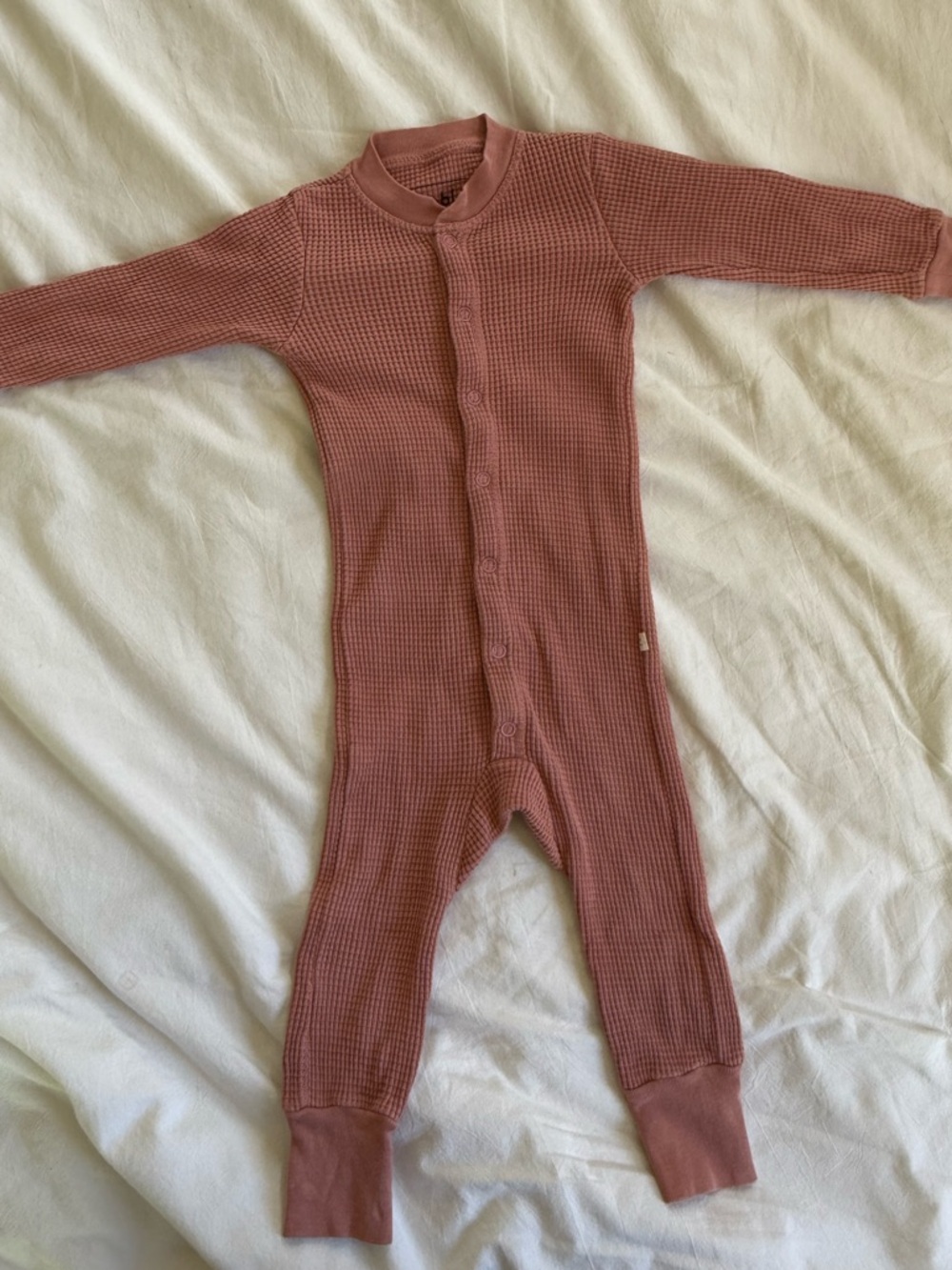 Noble Long-Sleeve Waffle One-Piece
